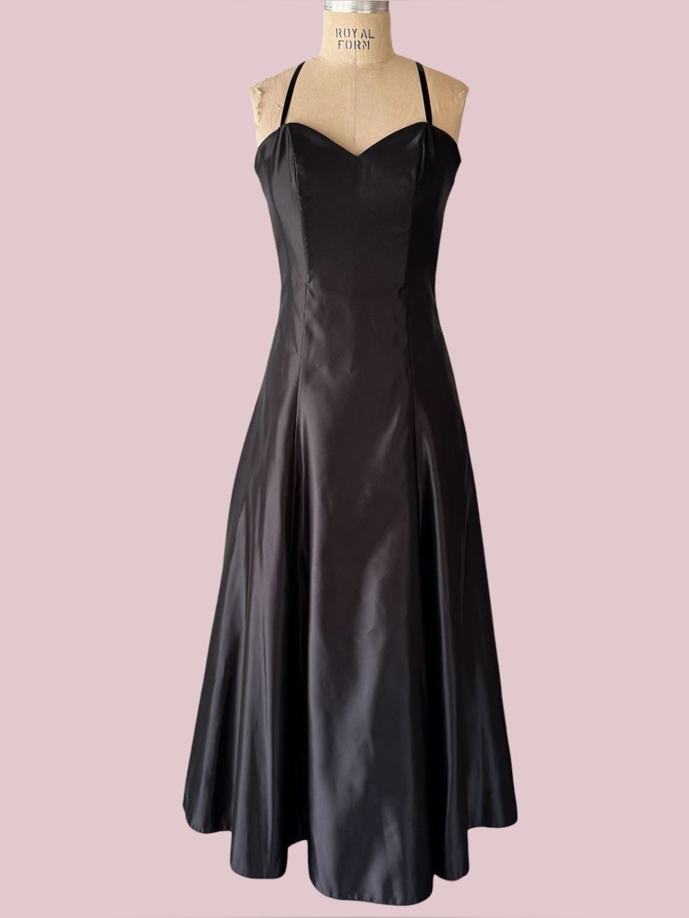 Vintage 80s 90s Jessica McClintock for Gunne Sax Black Sweetheart Prom Dress